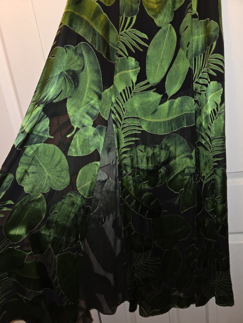 ALICE & OLIVIA Tropical Leaf Print Harem Maxi Skirt